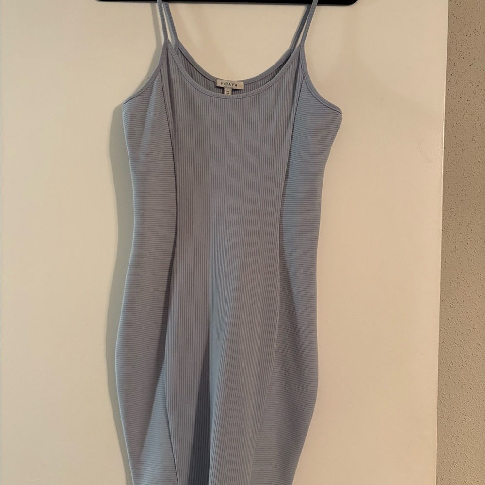 Papaya Gray Spaghetti Strap Slip Dress